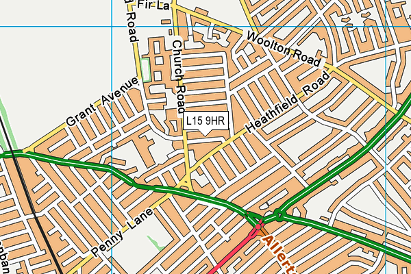 L15 9HR map - OS VectorMap District (Ordnance Survey)