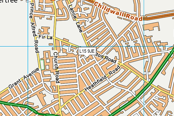 L15 9JE map - OS VectorMap District (Ordnance Survey)