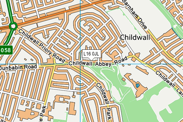 L16 0JL map - OS VectorMap District (Ordnance Survey)