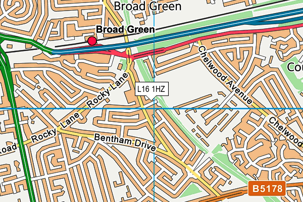 L16 1HZ map - OS VectorMap District (Ordnance Survey)