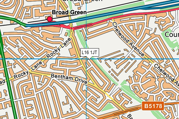 L16 1JT map - OS VectorMap District (Ordnance Survey)