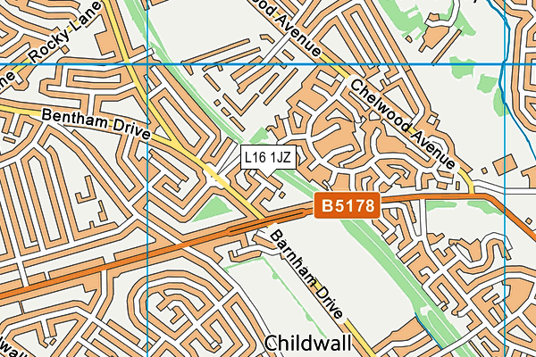 L16 1JZ map - OS VectorMap District (Ordnance Survey)