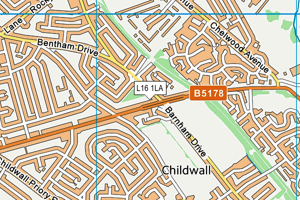 L16 1LA map - OS VectorMap District (Ordnance Survey)