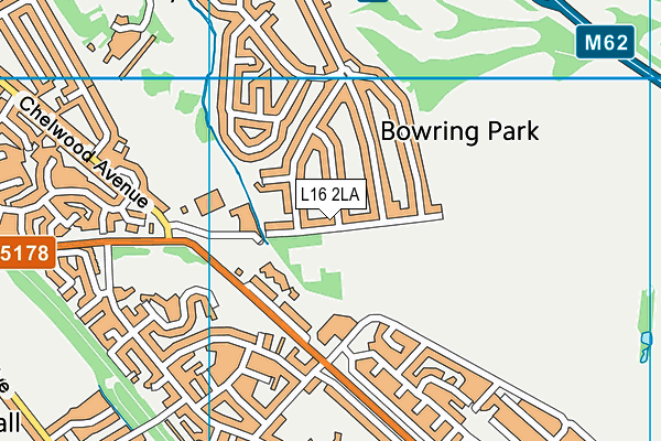 L16 2LA map - OS VectorMap District (Ordnance Survey)