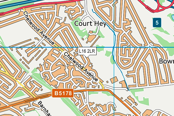 L16 2LR map - OS VectorMap District (Ordnance Survey)