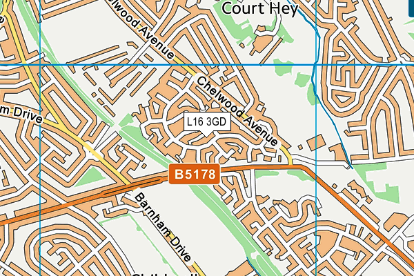 L16 3GD map - OS VectorMap District (Ordnance Survey)
