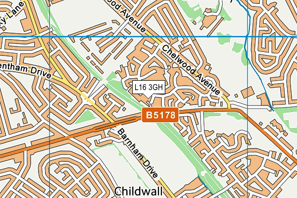 L16 3GH map - OS VectorMap District (Ordnance Survey)