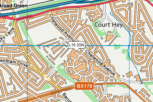 L16 3GN map - OS VectorMap District (Ordnance Survey)