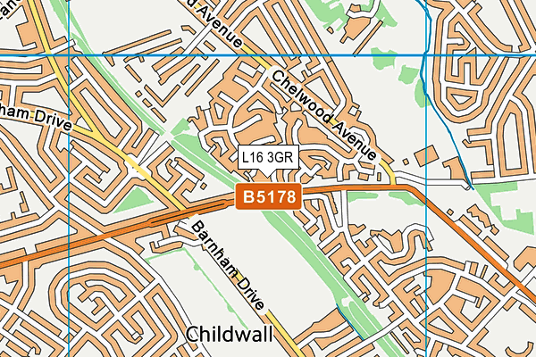 L16 3GR map - OS VectorMap District (Ordnance Survey)