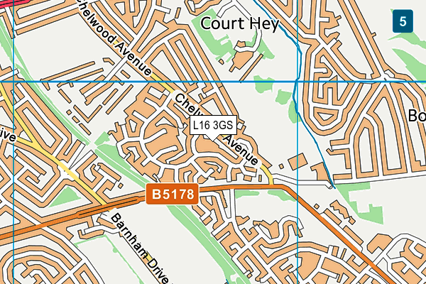 L16 3GS map - OS VectorMap District (Ordnance Survey)