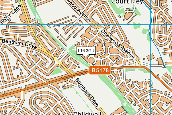 L16 3GU map - OS VectorMap District (Ordnance Survey)