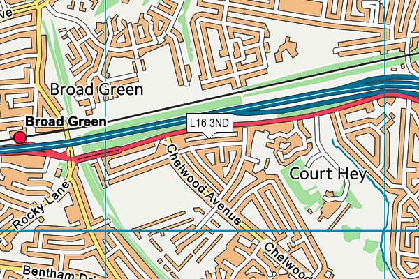 L16 3ND map - OS VectorMap District (Ordnance Survey)