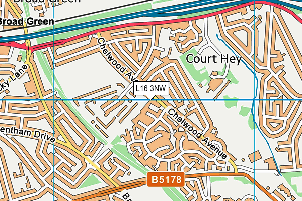 L16 3NW map - OS VectorMap District (Ordnance Survey)