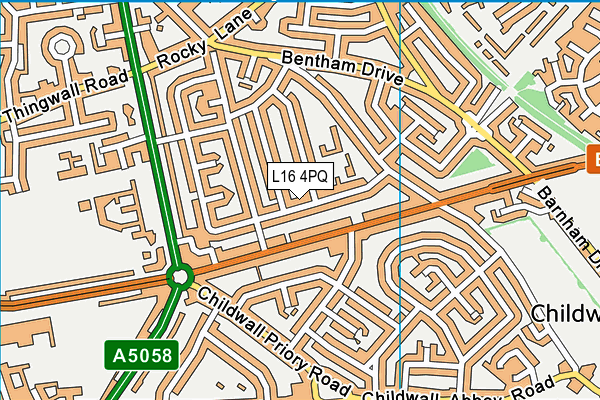 L16 4PQ map - OS VectorMap District (Ordnance Survey)