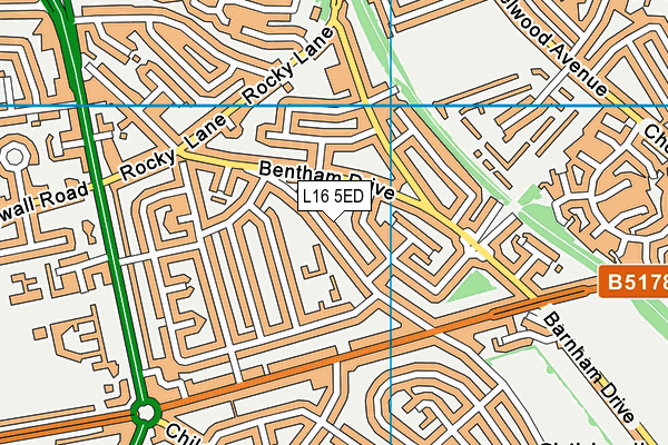 L16 5ED map - OS VectorMap District (Ordnance Survey)