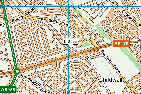 L16 5EE map - OS VectorMap District (Ordnance Survey)