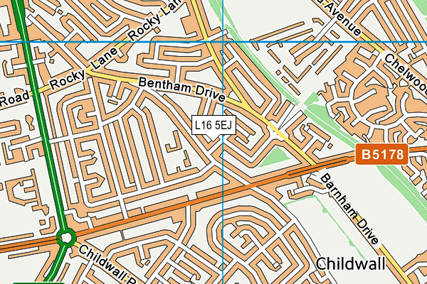 L16 5EJ map - OS VectorMap District (Ordnance Survey)