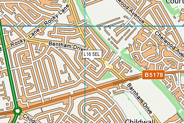 L16 5EL map - OS VectorMap District (Ordnance Survey)