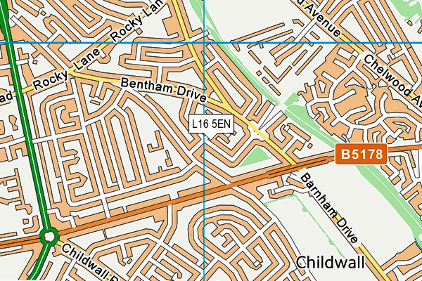 L16 5EN map - OS VectorMap District (Ordnance Survey)