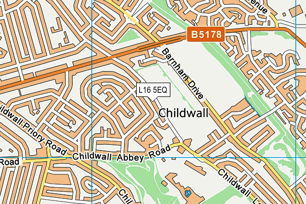 L16 5EQ map - OS VectorMap District (Ordnance Survey)