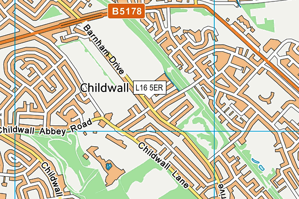 L16 5ER map - OS VectorMap District (Ordnance Survey)