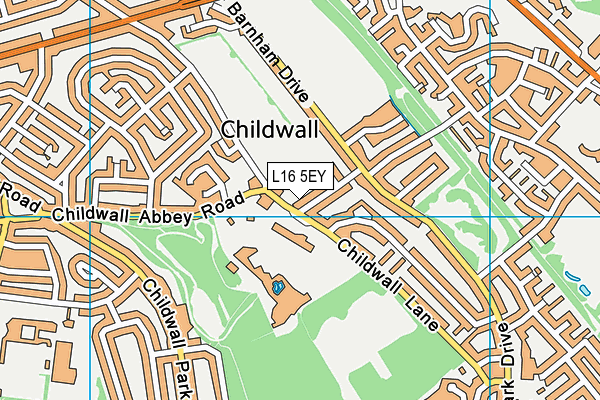 Childwall Abbey School map (L16 5EY) - OS VectorMap District (Ordnance Survey)