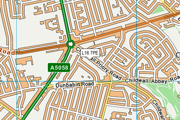 L16 7PE map - OS VectorMap District (Ordnance Survey)