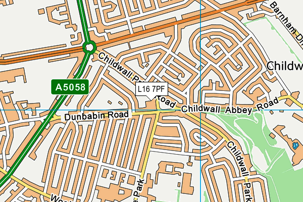 L16 7PF map - OS VectorMap District (Ordnance Survey)