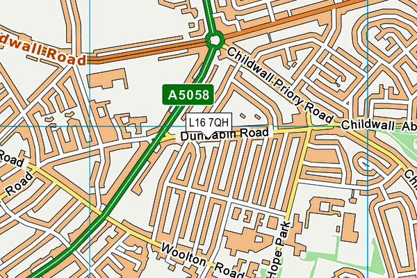 L16 7QH map - OS VectorMap District (Ordnance Survey)