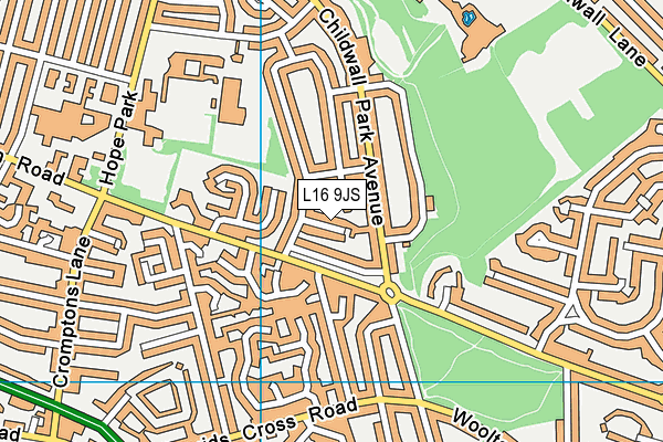 L16 9JS map - OS VectorMap District (Ordnance Survey)