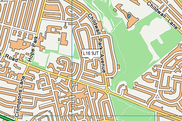 L16 9JT map - OS VectorMap District (Ordnance Survey)