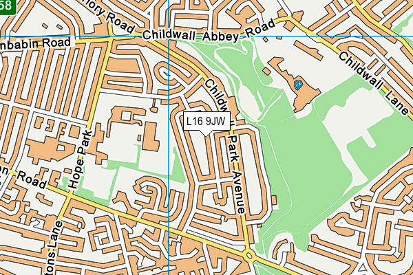 L16 9JW map - OS VectorMap District (Ordnance Survey)