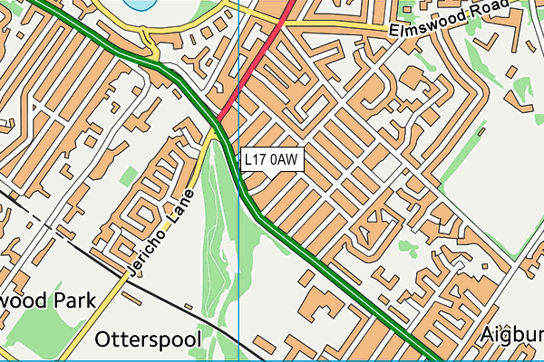 L17 0AW map - OS VectorMap District (Ordnance Survey)