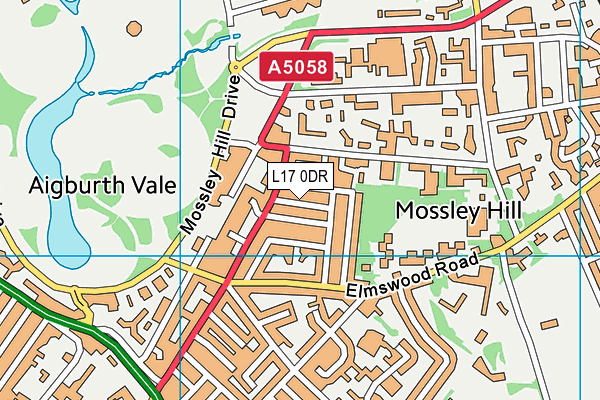 L17 0DR map - OS VectorMap District (Ordnance Survey)