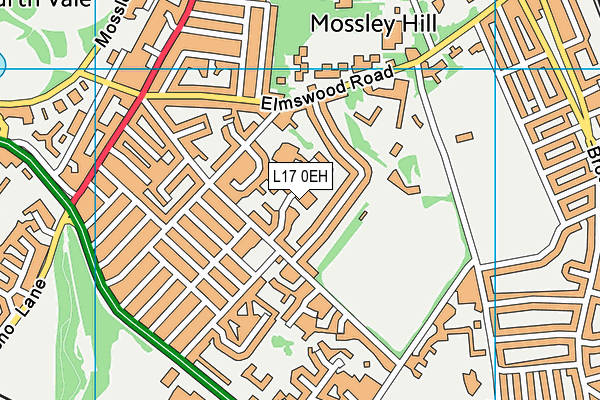 L17 0EH map - OS VectorMap District (Ordnance Survey)