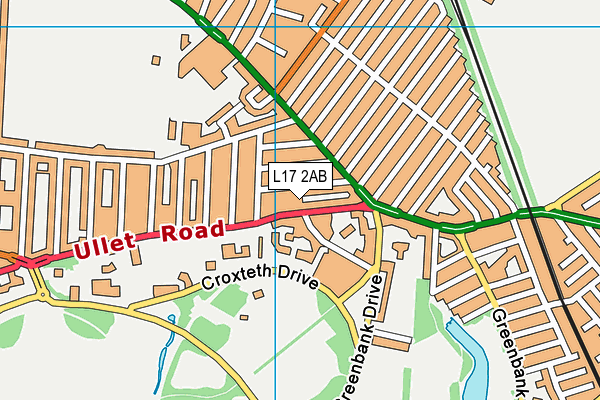 L17 2AB map - OS VectorMap District (Ordnance Survey)