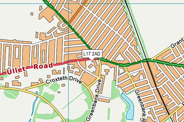 L17 2AD map - OS VectorMap District (Ordnance Survey)