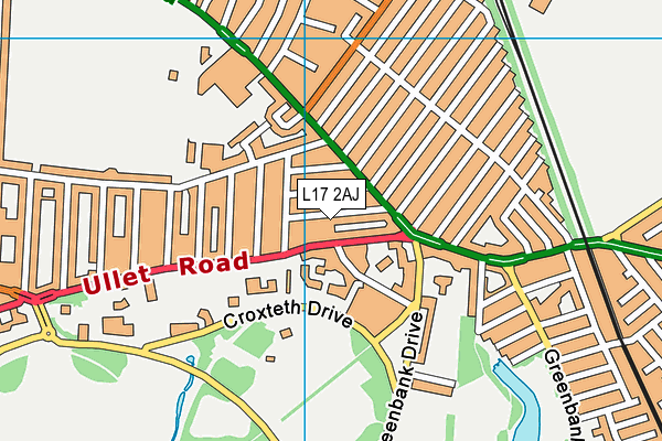 L17 2AJ map - OS VectorMap District (Ordnance Survey)