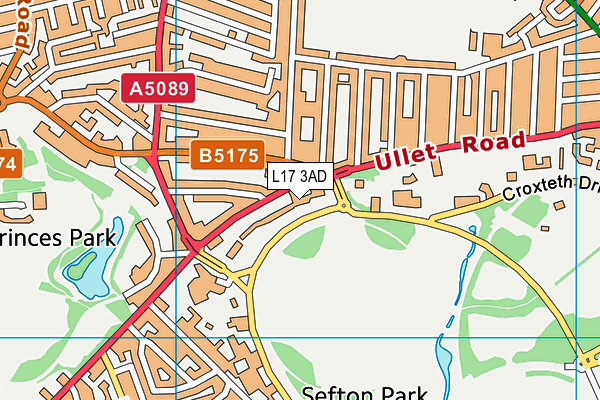 L17 3AD map - OS VectorMap District (Ordnance Survey)