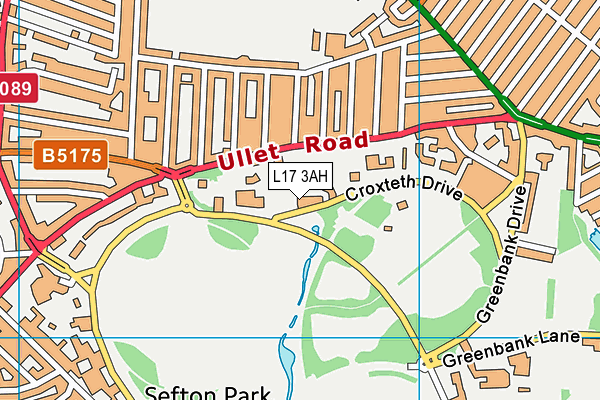 L17 3AH map - OS VectorMap District (Ordnance Survey)