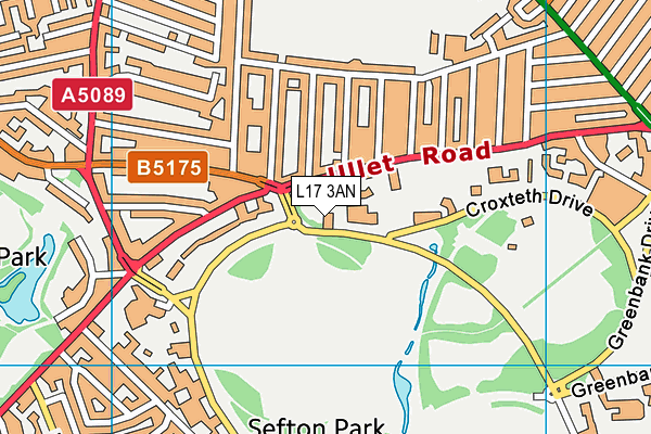 L17 3AN map - OS VectorMap District (Ordnance Survey)