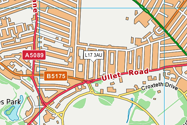 L17 3AU map - OS VectorMap District (Ordnance Survey)