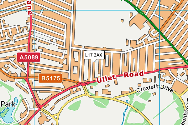 L17 3AX map - OS VectorMap District (Ordnance Survey)