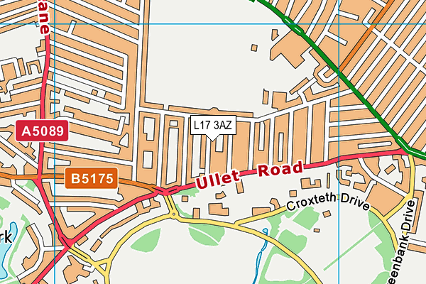 L17 3AZ map - OS VectorMap District (Ordnance Survey)