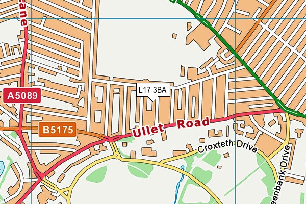 L17 3BA map - OS VectorMap District (Ordnance Survey)