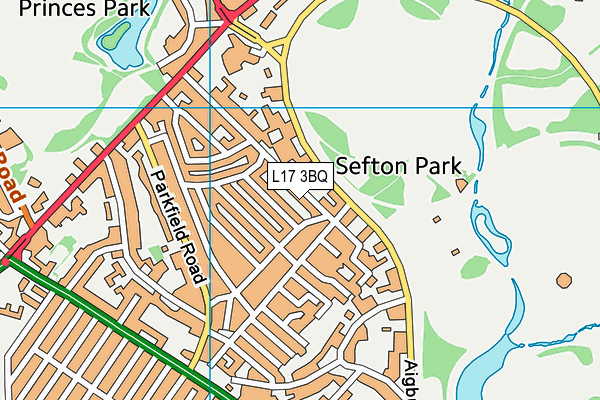 L17 3BQ map - OS VectorMap District (Ordnance Survey)