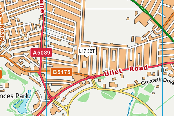 L17 3BT map - OS VectorMap District (Ordnance Survey)