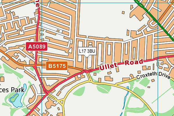 L17 3BU map - OS VectorMap District (Ordnance Survey)