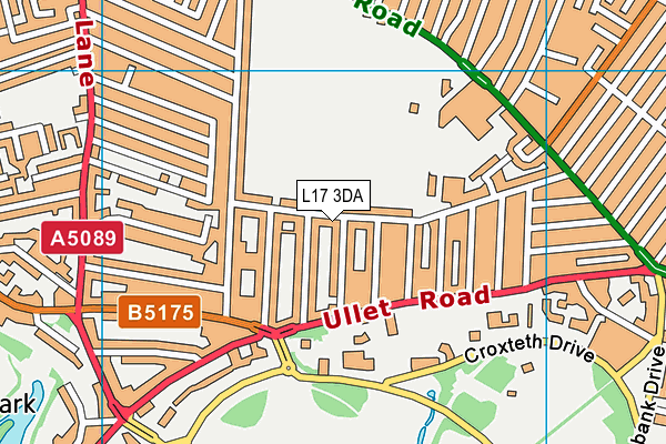 L17 3DA map - OS VectorMap District (Ordnance Survey)