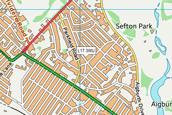 L17 3WU map - OS VectorMap District (Ordnance Survey)